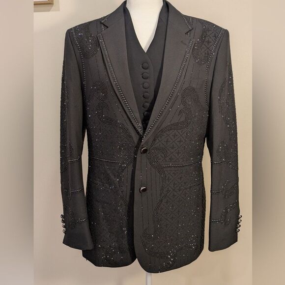 Barroco men’s rhinestone blazer. Like new condition. - Picture 1 of 12